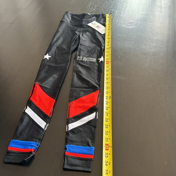 P.E. Nation leggings black red white blue NWT - Picture 3 of 7